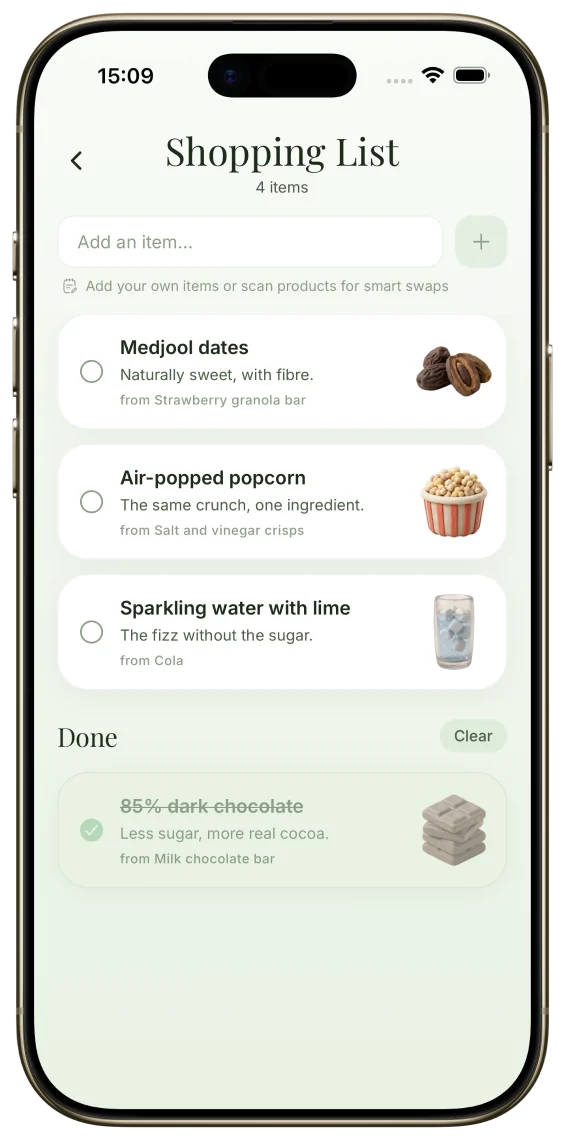 Berry Pure: Shop with a clean list