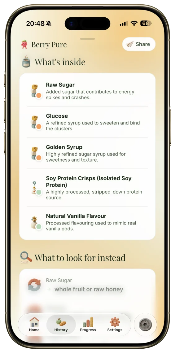 Berry Pure: Scan any label
